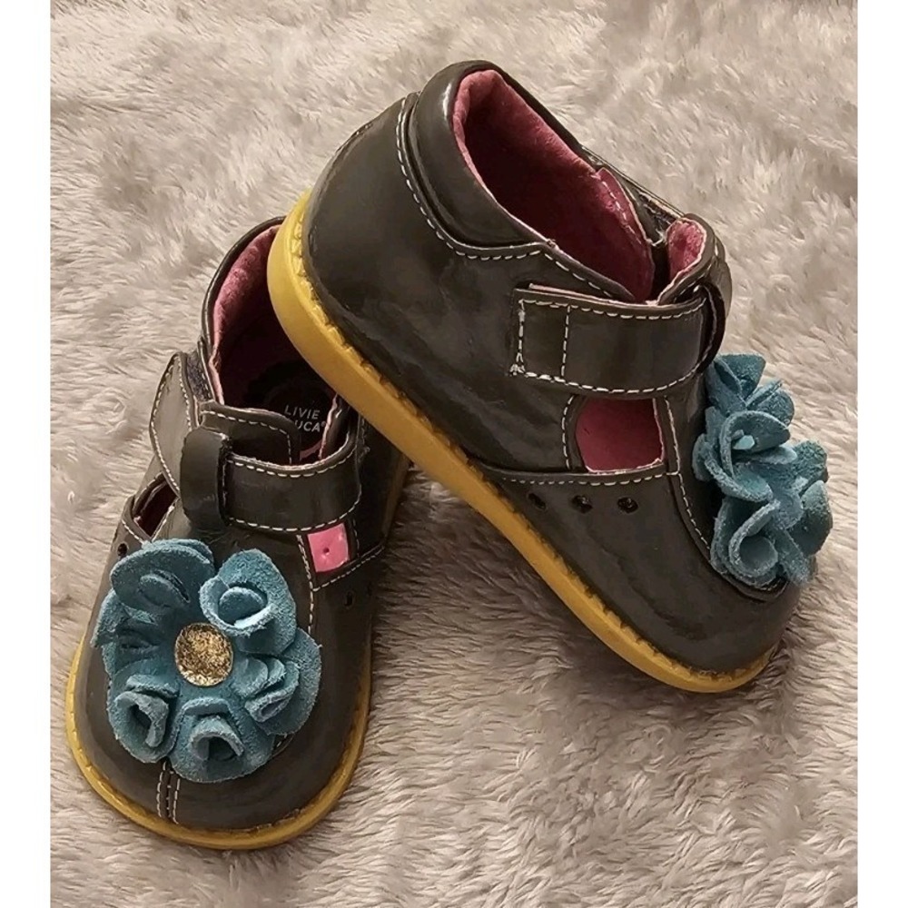 Livie & Luca Blossom T-Strap Toddler Girl Shoes Size 4 Pre-Owned